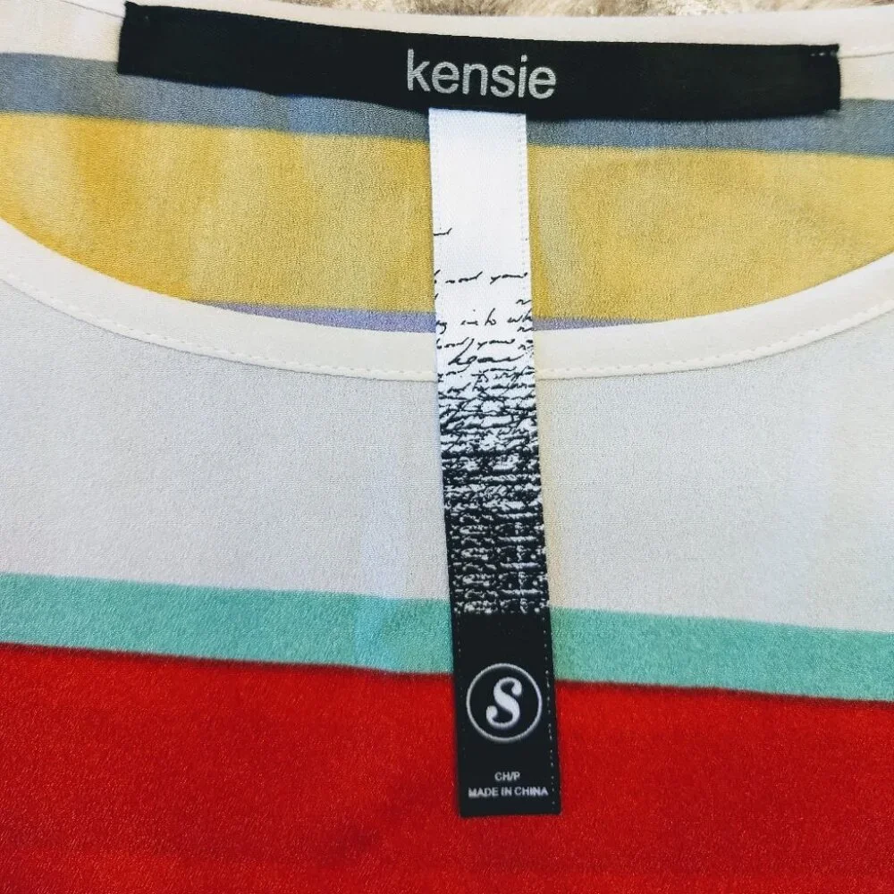 Women's Kensie Striped Blouse - Size Small - Picture 3 of 7